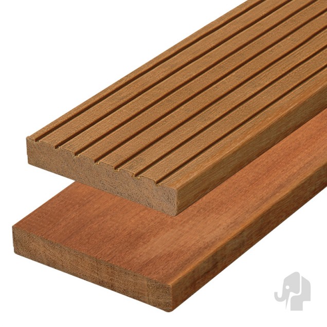 Kapur decking 25x145x3050 mm groef/glad~
