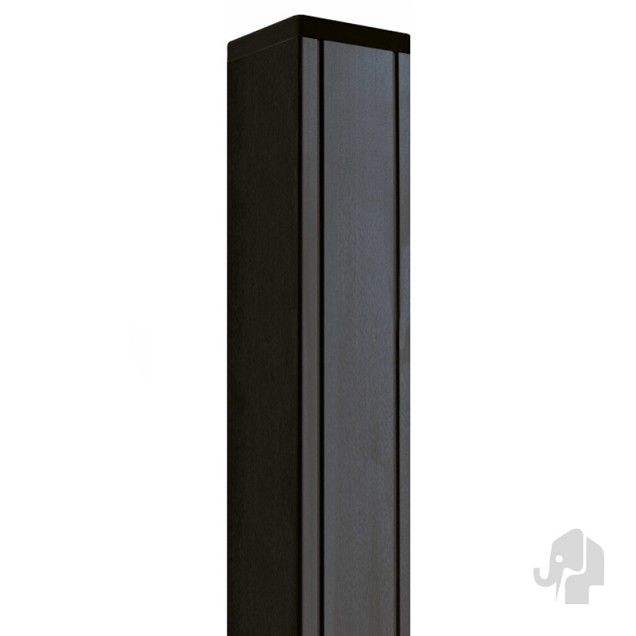 Aluminium paal met kap 88x88x2720mm met houten kern 2700mm [antraciet gepoedercoat] bc ~