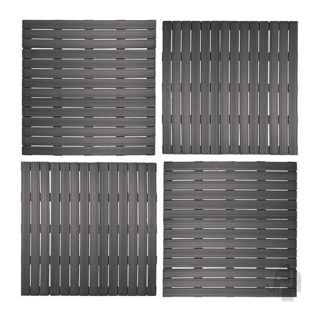 WPC-antraciet FSC tuintegel 14/5L 12mm 24x1000x1000mm glad bc > ~