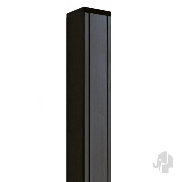 Aluminium paal met kap 68x68x2720mm met houten kern 2700mm [antra.gepoedercoat] bc ~