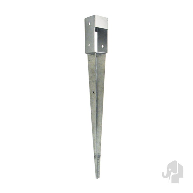 Paalhouder gepunt (tbv paal 70x70) [verzinkt] bc ~