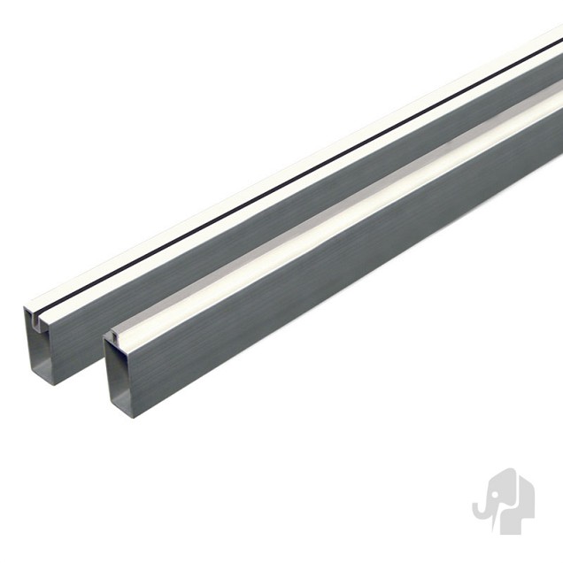 Aluminium regel "Mix&Match" 20x25x1800mm 2 stuks in krimpfolie bc ~