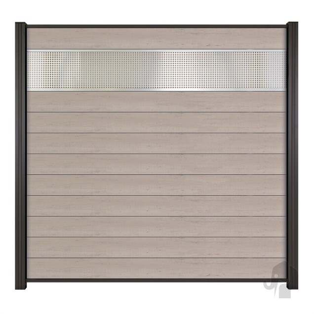 WPC-duo-grijs lamel "Mix&Match" 20x141x1800mm 2 stuks in krimpfolie bc ~