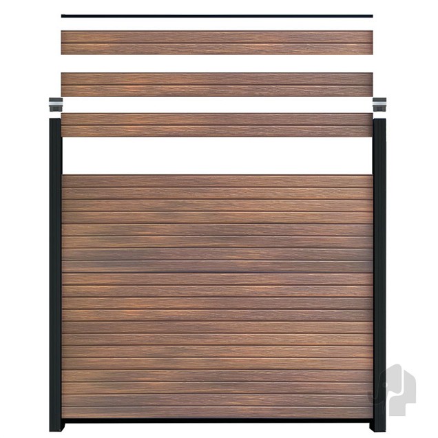 WPC-bruin FSC lamel "Modular-Rhombus Ipé 20x141x1800mm 6st/set in krimpfolie bc ~