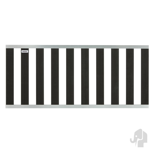 WPC-antraciet FSC tuinhek "Design" 10L 14mm 17x1800x800mm RVS bc ~