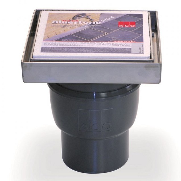 BlueStone put RVS opzet +onderuitlaat ~