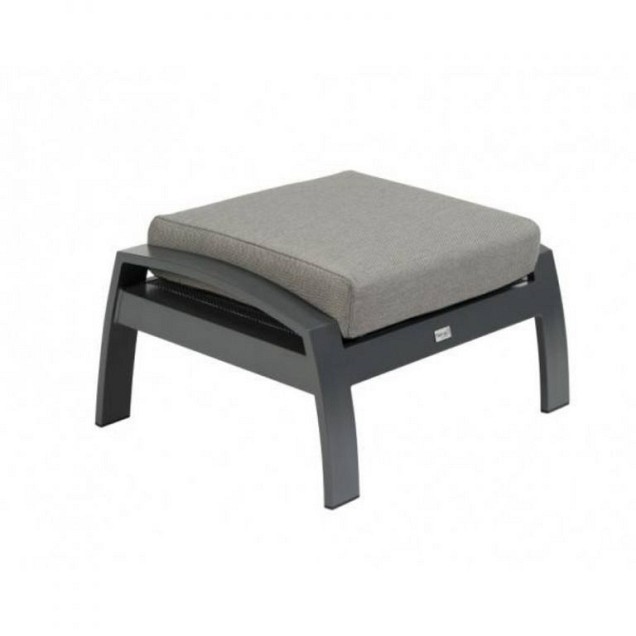 Valencia Lounge Hocker Swiss Fabrics all weather kussen  Charcoal (70x44x53 cm) ~