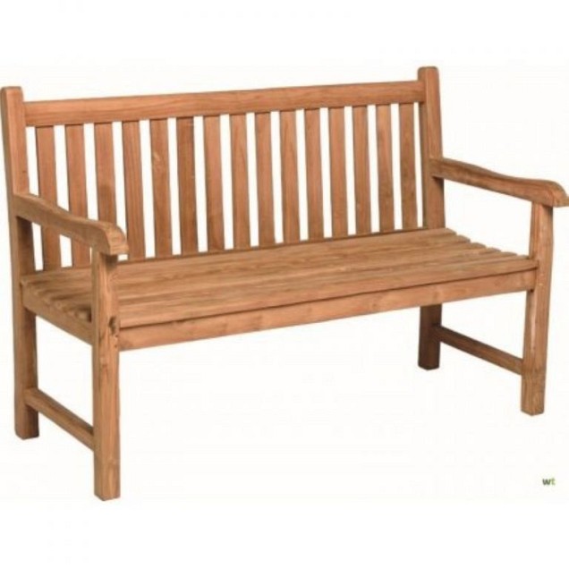COMFORT Teak Bench Indonesian Legal Wood Certificaat 150 cm Teak (150x65x92 cm) ~