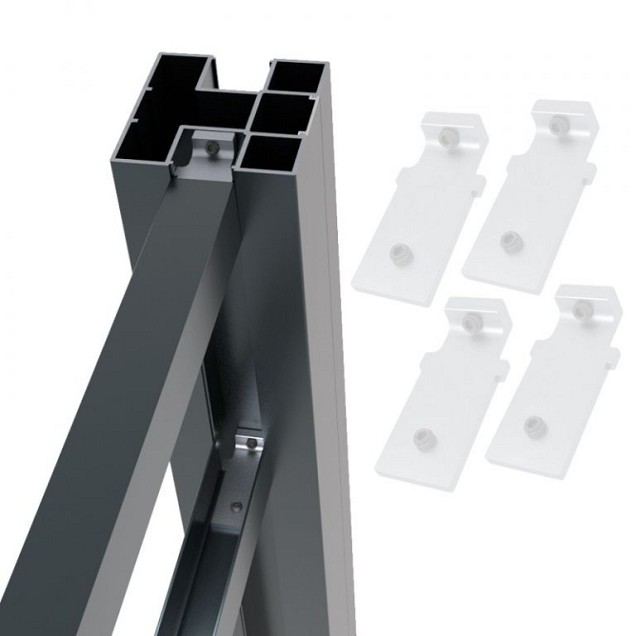 Boston Alu U-lijst start/stop L-175cm 25x30mm zonder connectors RAL7016 ~