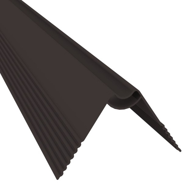 Dual Straight klemprofiel V groot 247x4,4x2,6 cm bruin ~