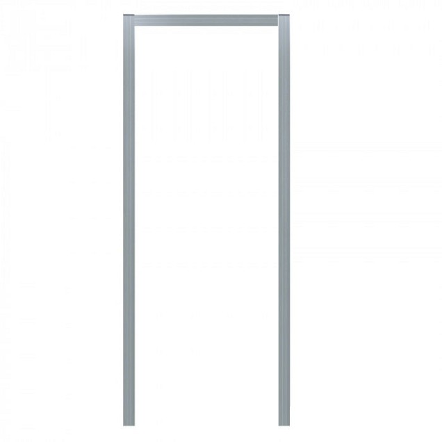 Aluminium anno kozijn kit t.b.v. WPC deur 900mm 68x68x3000mm palen + dorpel + verst. Duimen ~