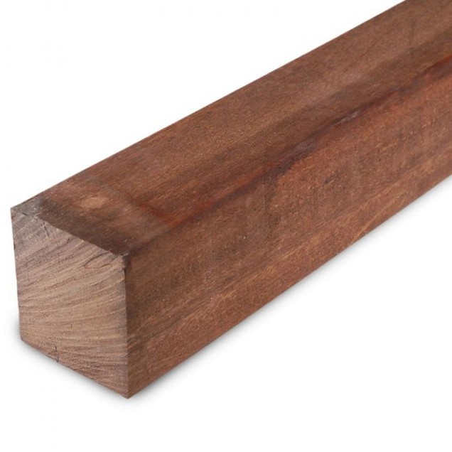 Angelim Vermelho FSC paal geschaafd gepunt 70x70mm glad - lengte: 400 cm ~