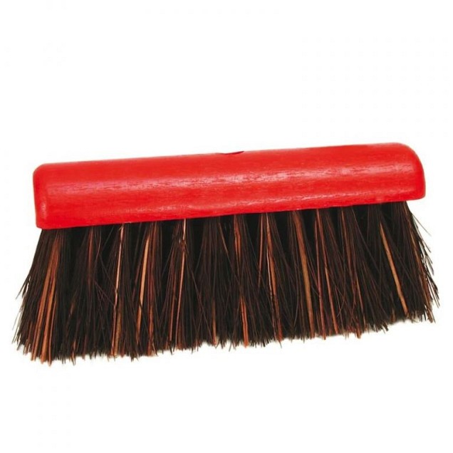 Bezem bassine 30 cm ROOD gelakt ~