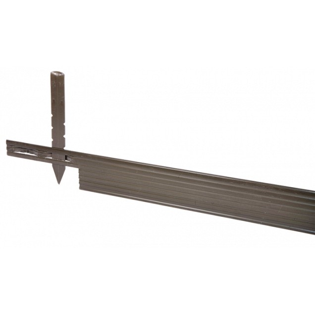 Alu Mevo Edge PRO LxH 229x10,2 cm. Dikte 3,2 mm. bruin (incl. 4 verbindingsclips en 45 pennen) ~