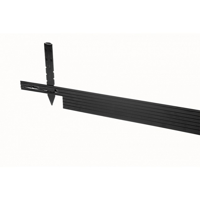 Alu Mevo Edge PRO LxH 229x10,2 cm. Dikte 3,2 mm. zwart (incl. 4 verbindingsclips en 45 pennen) ~