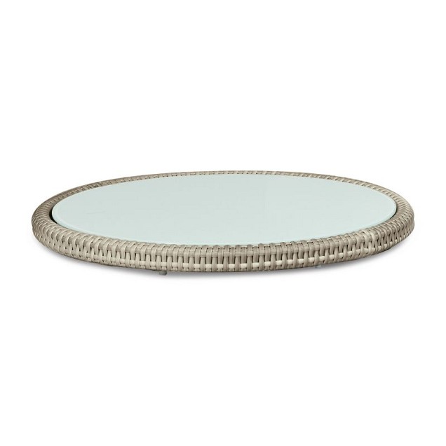 Doncaster Dining Lazy Susan glasplaat Weathered Grey (70 cmØ) ~
