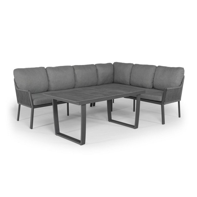 Liv Lounge Dining Set Right Charcoal ~