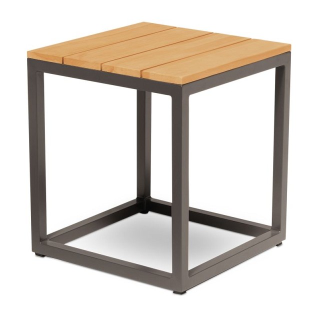 Rio Square Coffee Table S Solid Teak (FSC) blad Charcoal / Teak (40x40x45 cm) ~