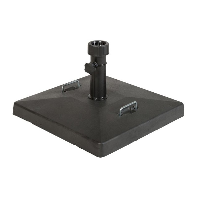 Parasolvoet 90 kg verrijdbare parasolvoetvoor zweefparasols Zwart beton (80x80x5 cm) ~