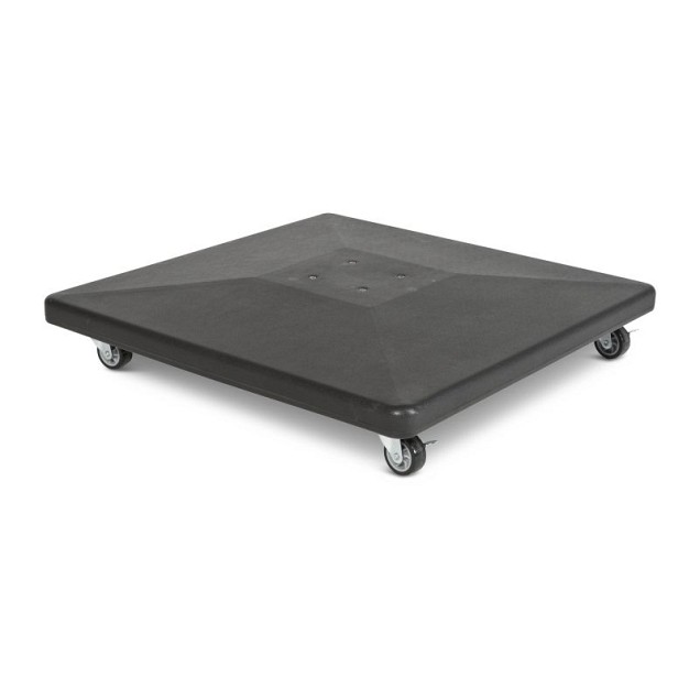 Parasolvoet 90 kg verrijdbare parasolvoetvoor zweefparasols Zwart beton (80x80x5 cm) ~