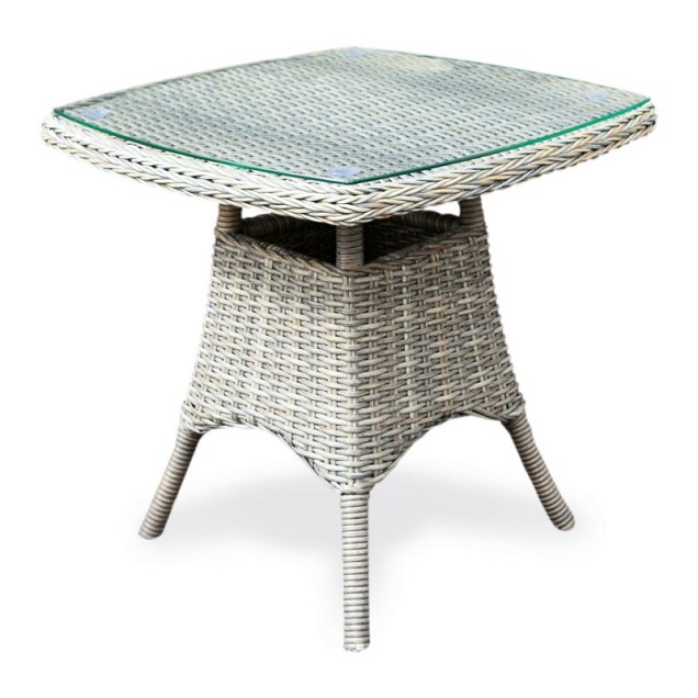Doncaster Side Table glasplaat Weathered Grey (55x55x55 cm) ~