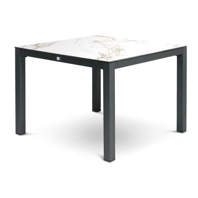 Briga Dutch Table Dekton steen Blad kleur Entzo Charcoal Frame / Entzo (80x80 cm) ~