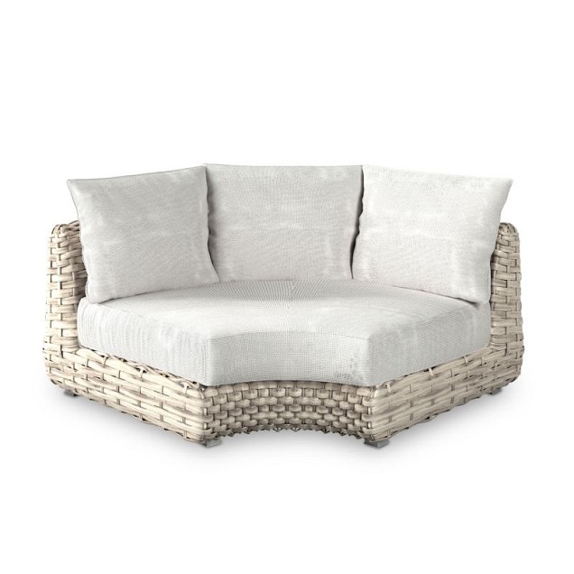 Wakkanda Lounge Big - Corner robuuste 20 mm PE draad. Swiss Fabrics all weather kussens Kubo (102x102x85 cm) ~