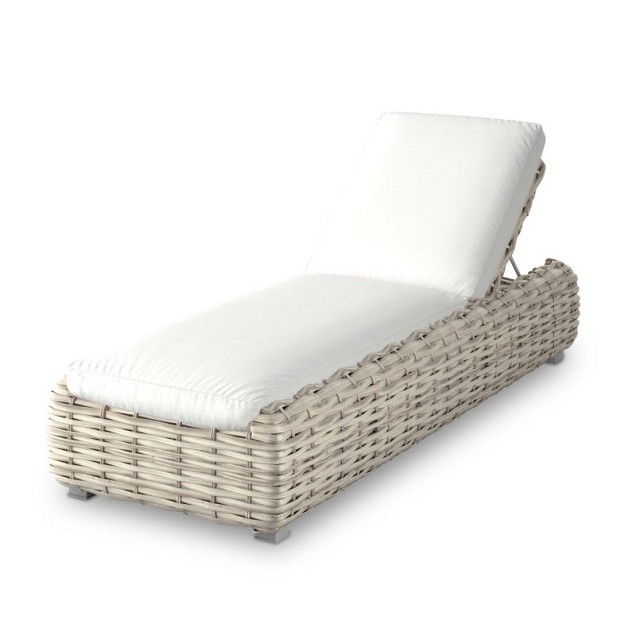 Wakkanda Sun-Louncher robuuste 20 mm PE draad. Swiss Fabrics all weather kussens Kubo (75x205x35 cm) ~