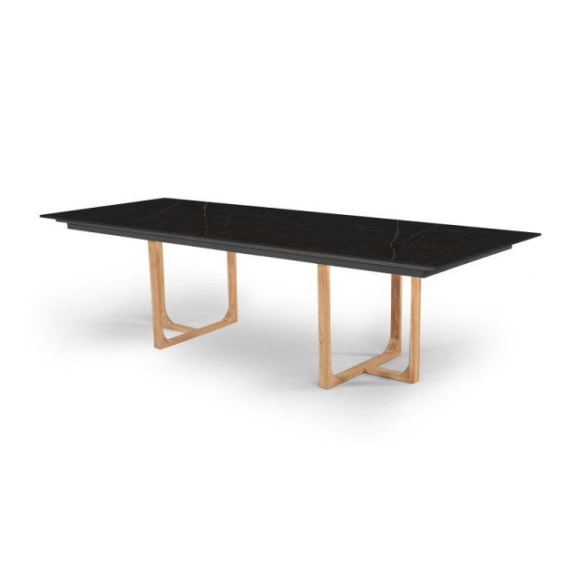 Table incl Top Nida 280 Dekton-TEAK  Kelya Nida / kelya (280x100 cm) ~
