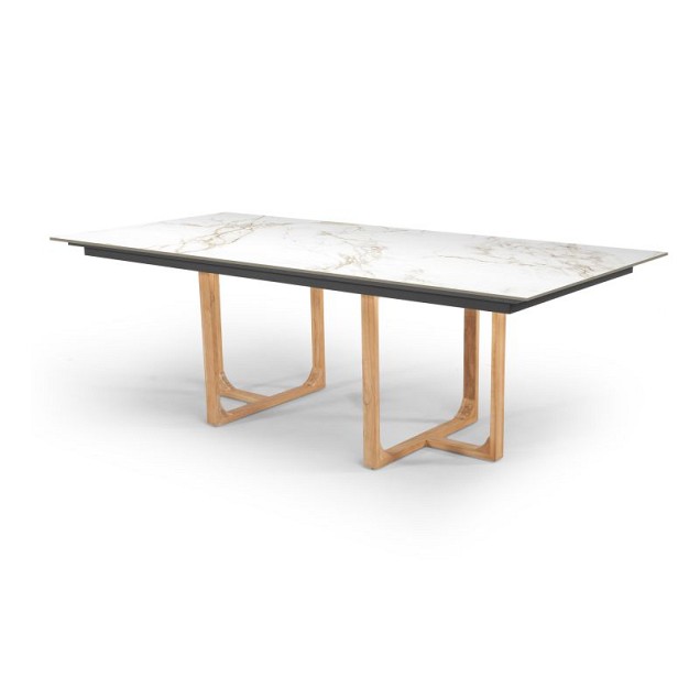 Table incl Top Nida 220 Dekton- TEAK Entzo Nida Entzo (220x100 cm) ~