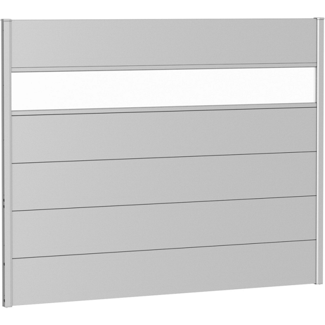 Wandpaneel voor Schutting met Acrylglas 180x135 zilver-metallic ~