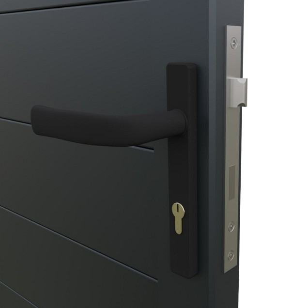 Poortbeslag voor Boston poorten RAL9005 ~