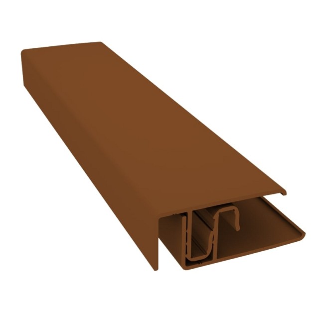 Randprofiel uit 2 delen Alu 8003 Clay Brown 300 cm. ~