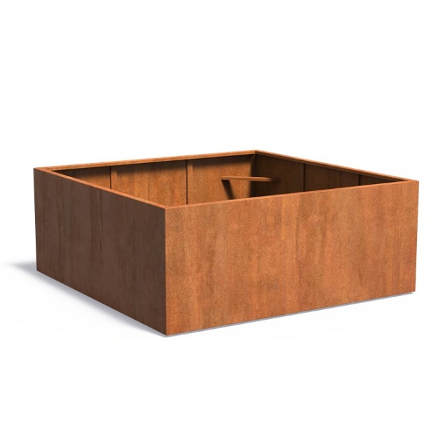 Vierkante CorTen plantenbak