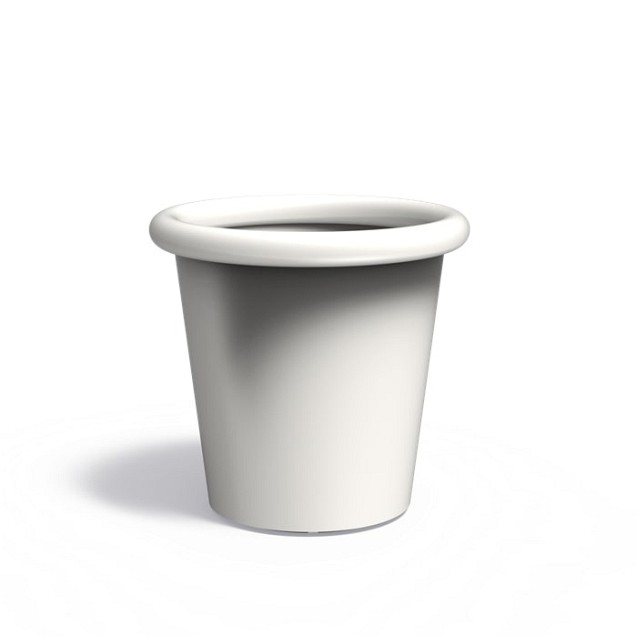 Ronde Aluminium plantenbak met omgevouwen rand