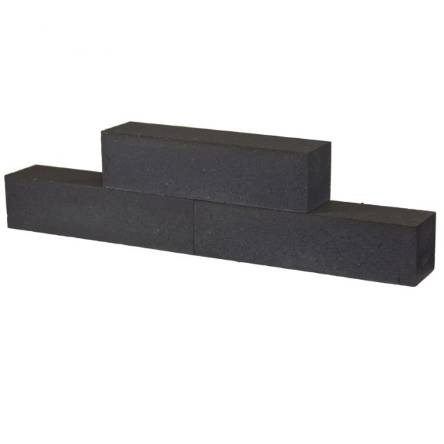 Strakke stapelblok kleurvast 1-zijdig black 60x12x10 cm. ~