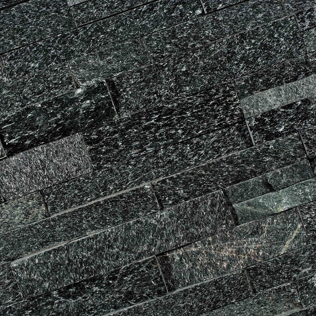 Stone Panels Black Quarzite 60(55)x15x1,5-2,5 cm. (uitlopend 2023) ~