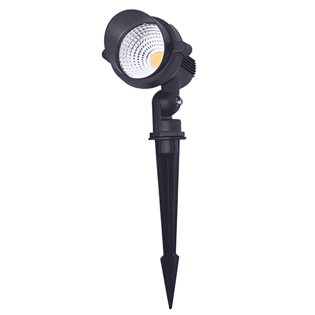 Tuinspot Alu met grondpin Zwart LED lamp 10W 230V - Warm (OP=OP) White (OP=OP)