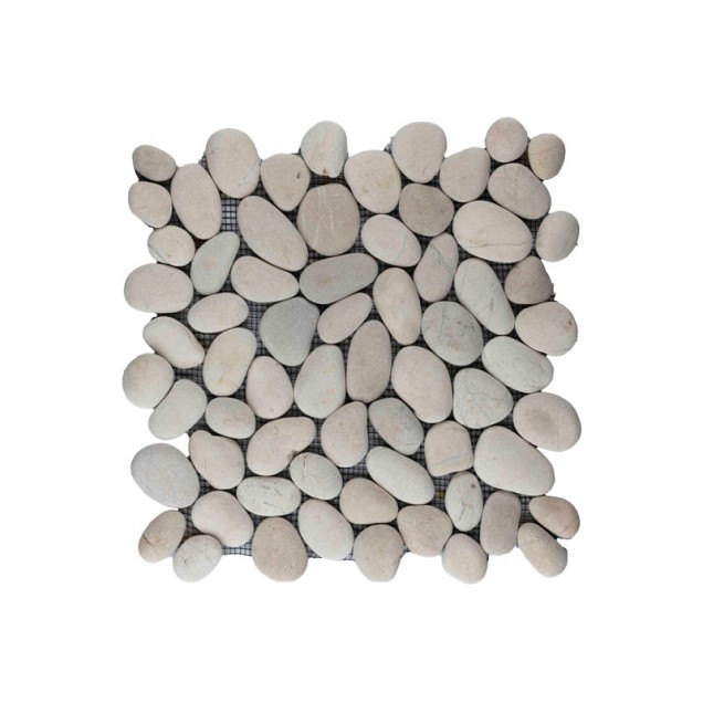 Pebble regular white 30x30 cm. ~