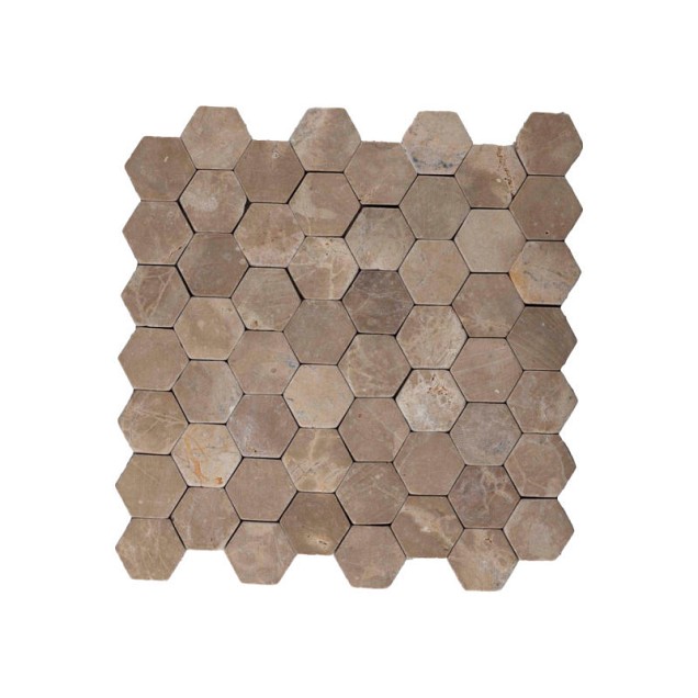 Parquet hexagon small light brown 30x30 cm. ~