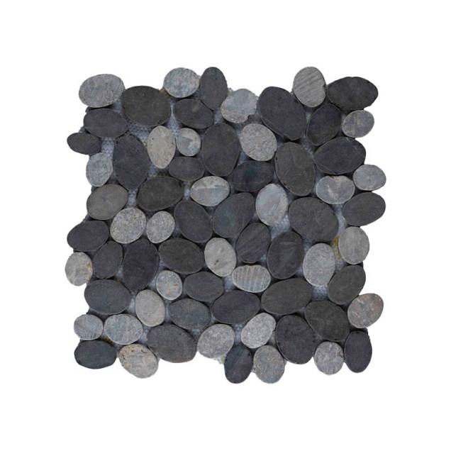 Mosaic oval mix grey/light grey 30x30 cm. ~
