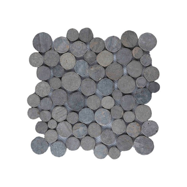 Mosaic coin light grey 30x30 cm. ~