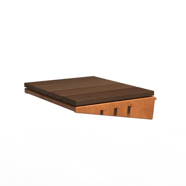 Damm CorTen Bamboe zijtafel 40x50x13 cm. ~