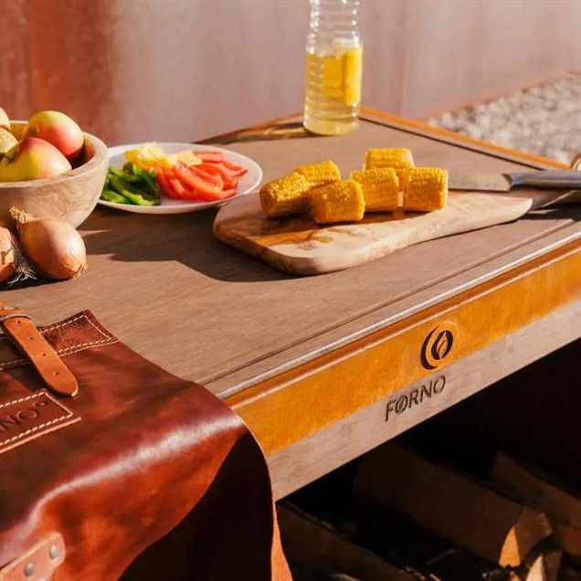 Dome Station 119x83,5x75 cm. Corten + Bamboe ~