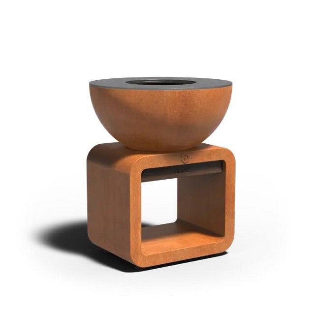 Seare Bole ø80,5x100 cm. Corten + Staal + Bamboe ~