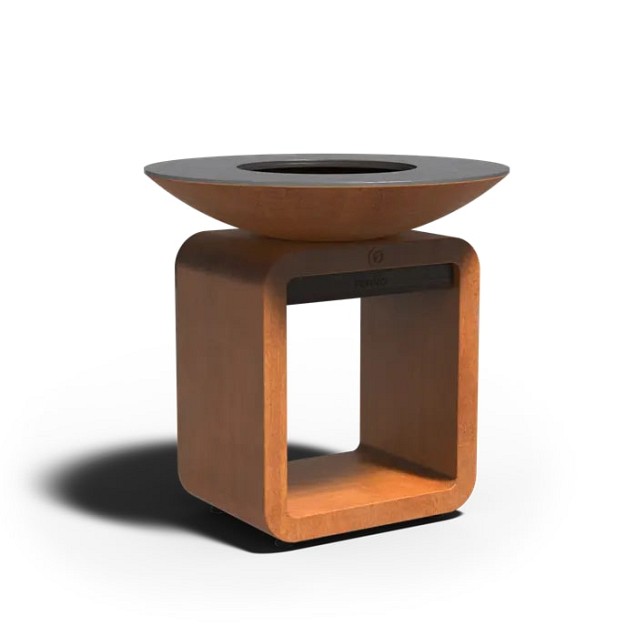 Seare Halo ø100,5x100 cm. Corten + Staal + Bamboe ~