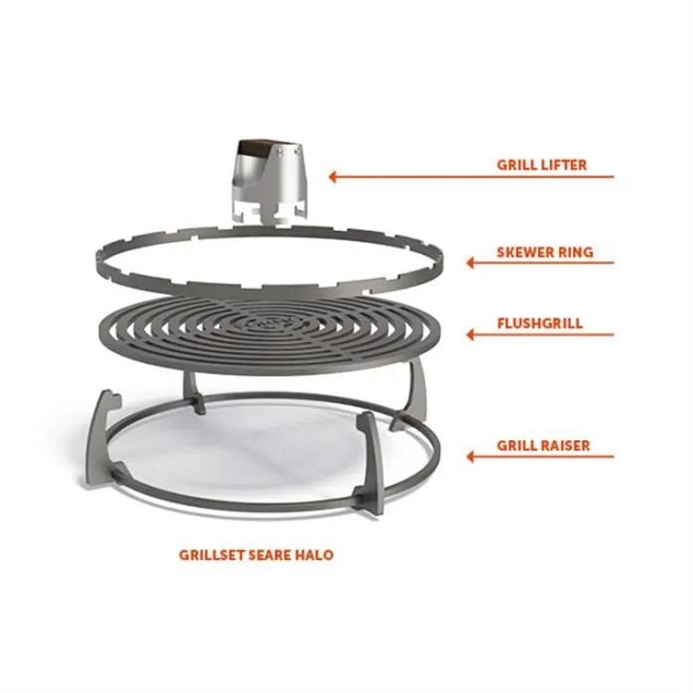 Seare grillset ø35x9 cm. Staal ~