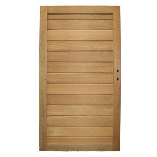 Bankirai massief poort 22-L met slot 100x180 cm. Premium (uitlopend '25) ~