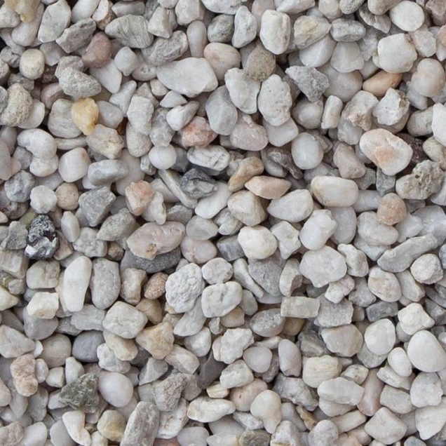 Wit kwarts grind 8-12 mm. - 1 m³ BigBag á 1500 kg. ~