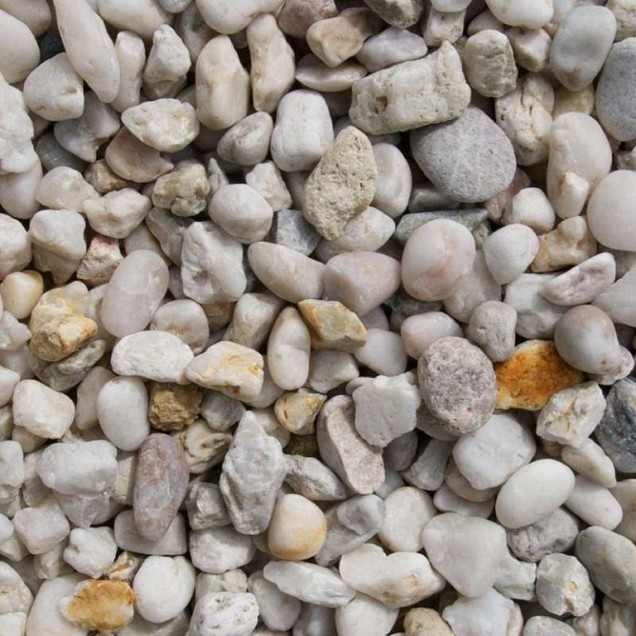 Wit kwarts grind 8-12 mm. - 1 m³ BigBag á 1500 kg. ~